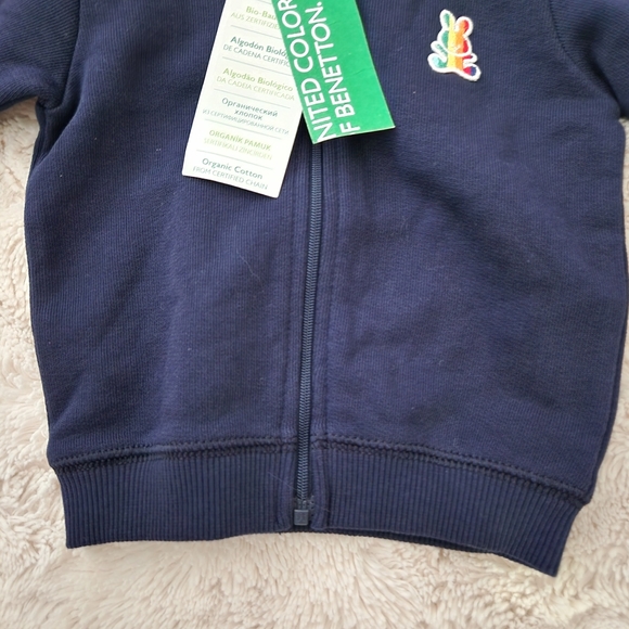 NWT United Colors of Benetton kids zipup hoodie with ears - Picture 4 of 5